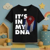 Cuba It's In My DNA Cuban Flag Fingerprint Toddler T-Shirt