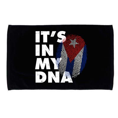 Cuba It's In My DNA Cuban Flag Fingerprint Microfiber Hand Towel