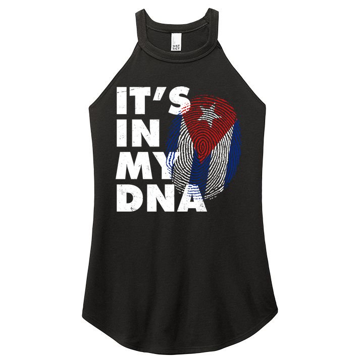Cuba It's In My DNA Cuban Flag Fingerprint Women's Perfect Tri Rocker Tank