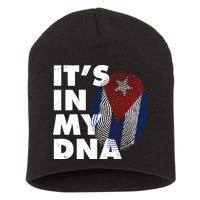 Cuba It's In My DNA Cuban Flag Fingerprint Short Acrylic Beanie
