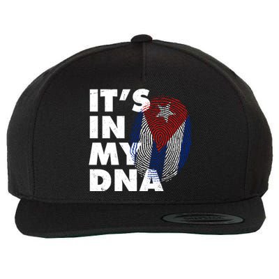 Cuba It's In My DNA Cuban Flag Fingerprint Wool Snapback Cap