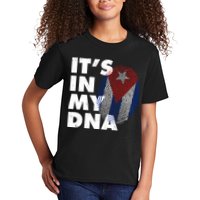 Cuba It's In My DNA Cuban Flag Fingerprint Kids T-Shirt