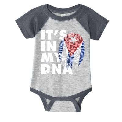 Cuba It's In My DNA Cuban Flag Fingerprint Infant Baby Jersey Bodysuit