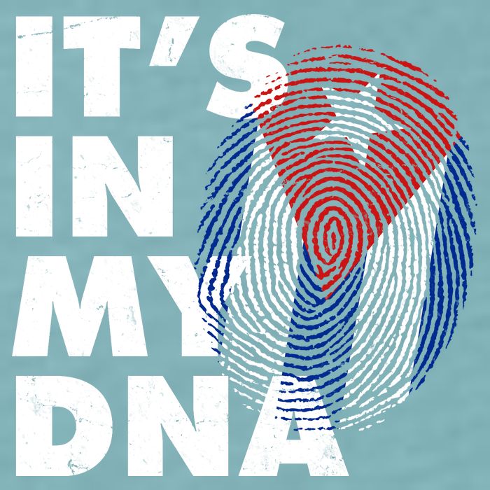 Cuba It's In My DNA Cuban Flag Fingerprint Sueded Cloud Jersey T-Shirt