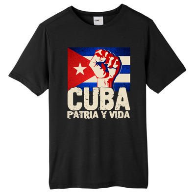 Cuba Patria Y Vida Cuban Flag Protest Fist Tall Fusion ChromaSoft Performance T-Shirt