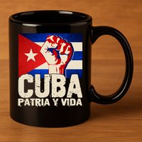 Cuba Patria Y Vida Cuban Flag Protest Fist 11oz C Handle Ceramic Mug