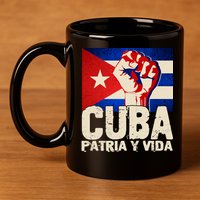 Cuba Patria Y Vida Cuban Flag Protest Fist 11oz C Handle Ceramic Mug
