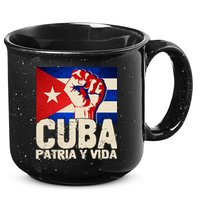 Cuba Patria Y Vida Cuban Flag Protest Fist 15oz Campfire Ceramic Mug