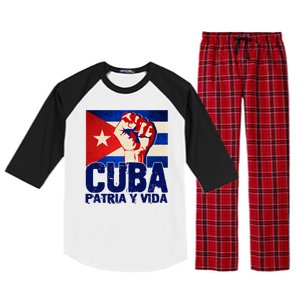 Cuba Patria Y Vida Cuban Flag Protest Fist Raglan Sleeve Pajama Set