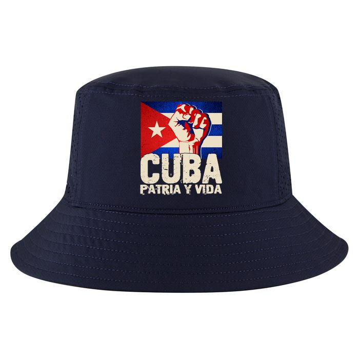 Cuba Patria Y Vida Cuban Flag Protest Fist Cool Comfort Performance Bucket Hat