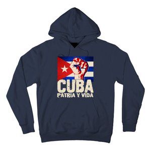 Cuba Patria Y Vida Cuban Flag Protest Fist Hoodie