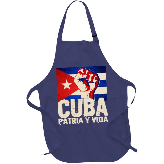 Cuba Patria Y Vida Cuban Flag Protest Fist Apron