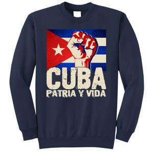 Cuba Patria Y Vida Cuban Flag Protest Fist Sweatshirt