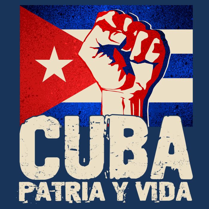 Cuba Patria Y Vida Cuban Flag Protest Fist 16 in Basic Backpack