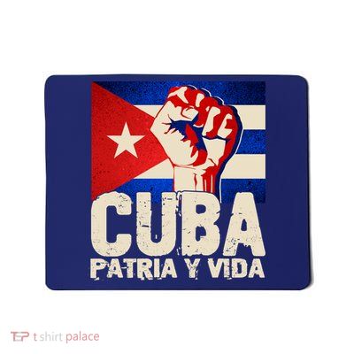 Cuba Patria Y Vida Cuban Flag Protest Fist Mousepad