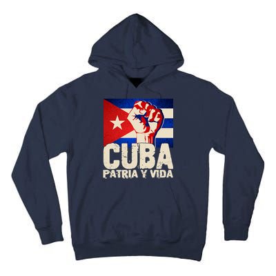 Cuba Patria Y Vida Cuban Flag Protest Fist Tall Hoodie