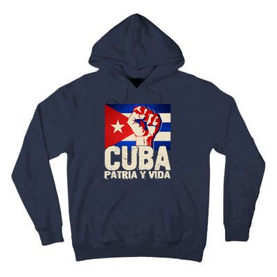 Cuba Patria Y Vida Cuban Flag Protest Fist Tall Hoodie