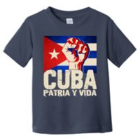 Cuba Patria Y Vida Cuban Flag Protest Fist Toddler T-Shirt