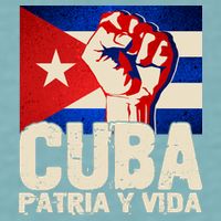 Cuba Patria Y Vida Cuban Flag Protest Fist Sueded Cloud Jersey T-Shirt