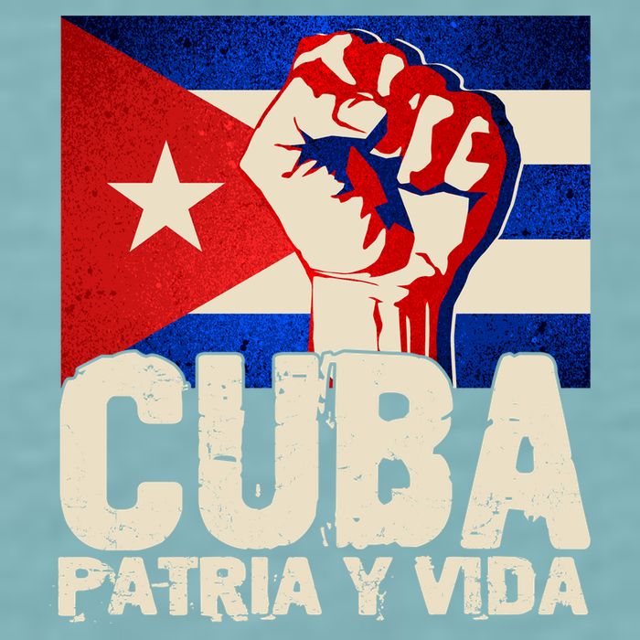 Cuba Patria Y Vida Cuban Flag Protest Fist Sueded Cloud Jersey T-Shirt