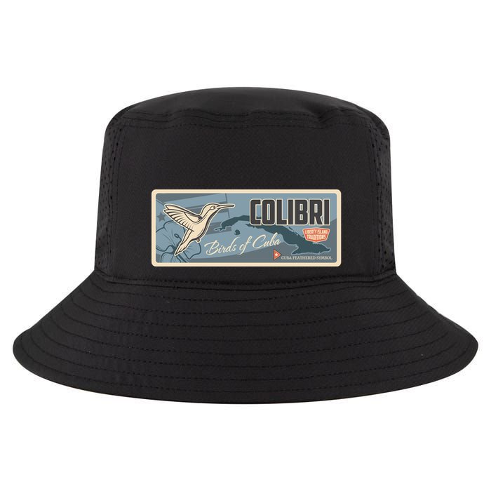 Cuba Travel Retro Banner Bird Watching Colibri Cool Comfort Performance Bucket Hat