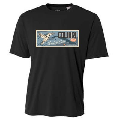 Cuba Travel Retro Banner Bird Watching Colibri Cooling Performance Crew T-Shirt