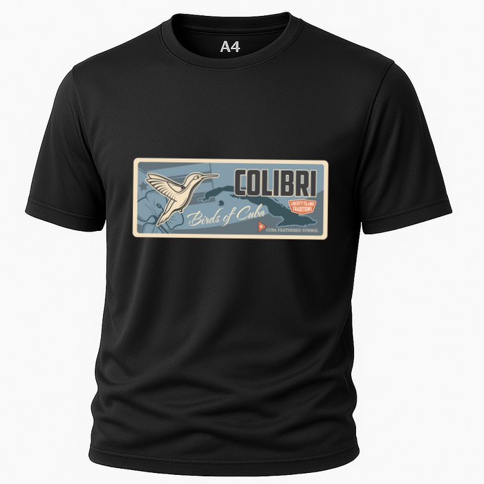 Cuba Travel Retro Banner Bird Watching Colibri Performance Shirt