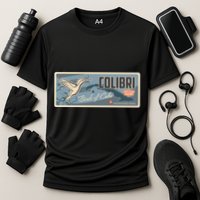 Cuba Travel Retro Banner Bird Watching Colibri Performance Shirt