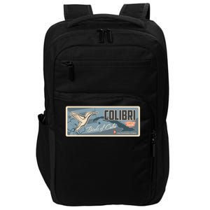 Cuba Travel Retro Banner Bird Watching Colibri Impact Tech Backpack