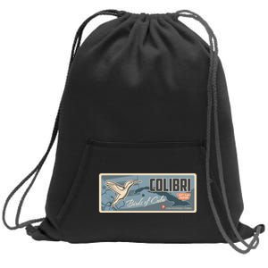 Cuba Travel Retro Banner Bird Watching Colibri Sweatshirt Cinch Pack Bag