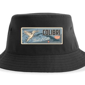 Cuba Travel Retro Banner Bird Watching Colibri Sustainable Bucket Hat