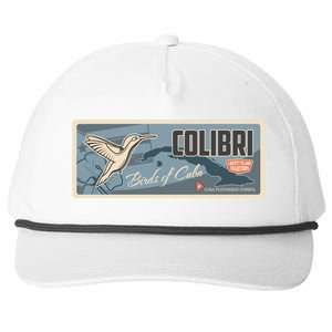 Cuba Travel Retro Banner Bird Watching Colibri Snapback Five-Panel Rope Hat