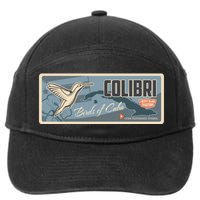 Cuba Travel Retro Banner Bird Watching Colibri 7-Panel Snapback Hat