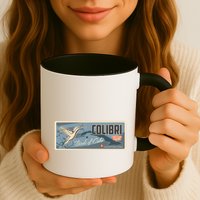 Cuba Travel Retro Banner Bird Watching Colibri Mug