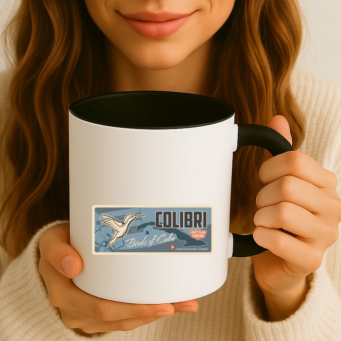 Cuba Travel Retro Banner Bird Watching Colibri Mug