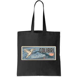 Cuba Travel Retro Banner Bird Watching Colibri Tote Bag