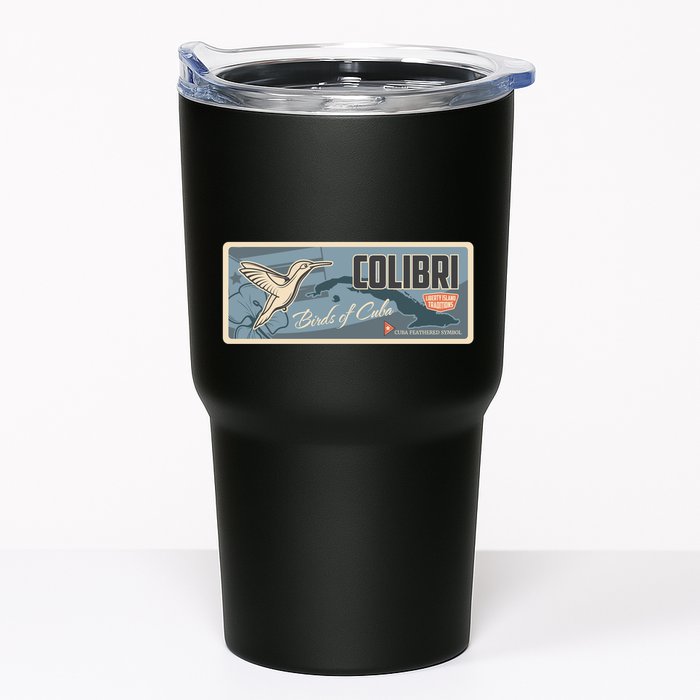 Cuba Travel Retro Banner Bird Watching Colibri Tumbler