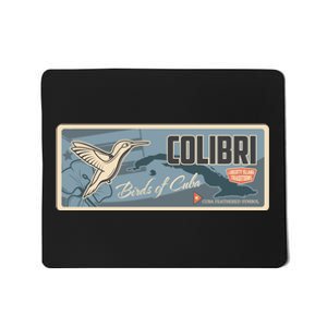 Cuba Travel Retro Banner Bird Watching Colibri Mousepad