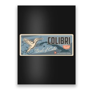 Cuba Travel Retro Banner Bird Watching Colibri Poster