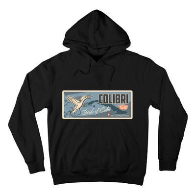 Cuba Travel Retro Banner Bird Watching Colibri Tall Hoodie