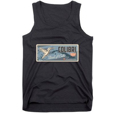 Cuba Travel Retro Banner Bird Watching Colibri Tank Top