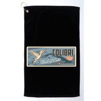 Cuba Travel Retro Banner Bird Watching Colibri Golf Towel