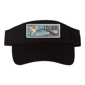 Cuba Travel Retro Banner Bird Watching Colibri Valucap Bio-Washed Visor