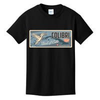 Cuba Travel Retro Banner Bird Watching Colibri Kids T-Shirt