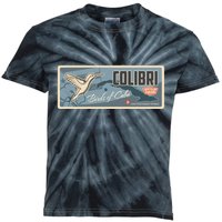 Cuba Travel Retro Banner Bird Watching Colibri Kids Tie-Dye T-Shirt