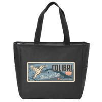 Cuba Travel Retro Banner Bird Watching Colibri Zip Tote Bag