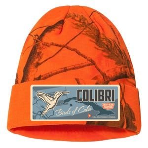 Cuba Travel Retro Banner Bird Watching Colibri Kati Licensed 12" Camo Beanie