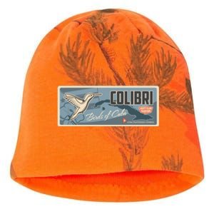 Cuba Travel Retro Banner Bird Watching Colibri Kati - Camo Knit Beanie