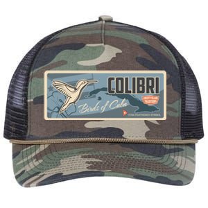 Cuba Travel Retro Banner Bird Watching Colibri Retro Rope Trucker Hat Cap