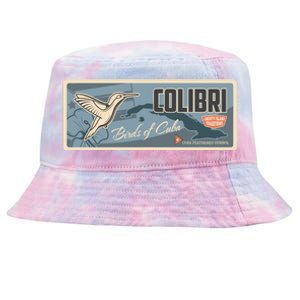 Cuba Travel Retro Banner Bird Watching Colibri Tie-Dyed Bucket Hat